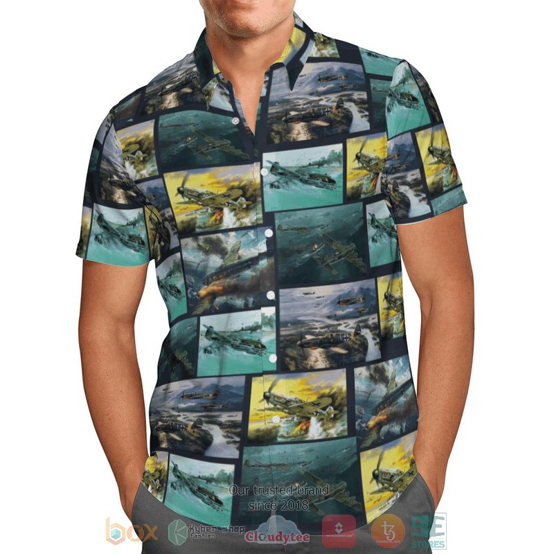 German World War 2 Sky Hawaiian Shirt