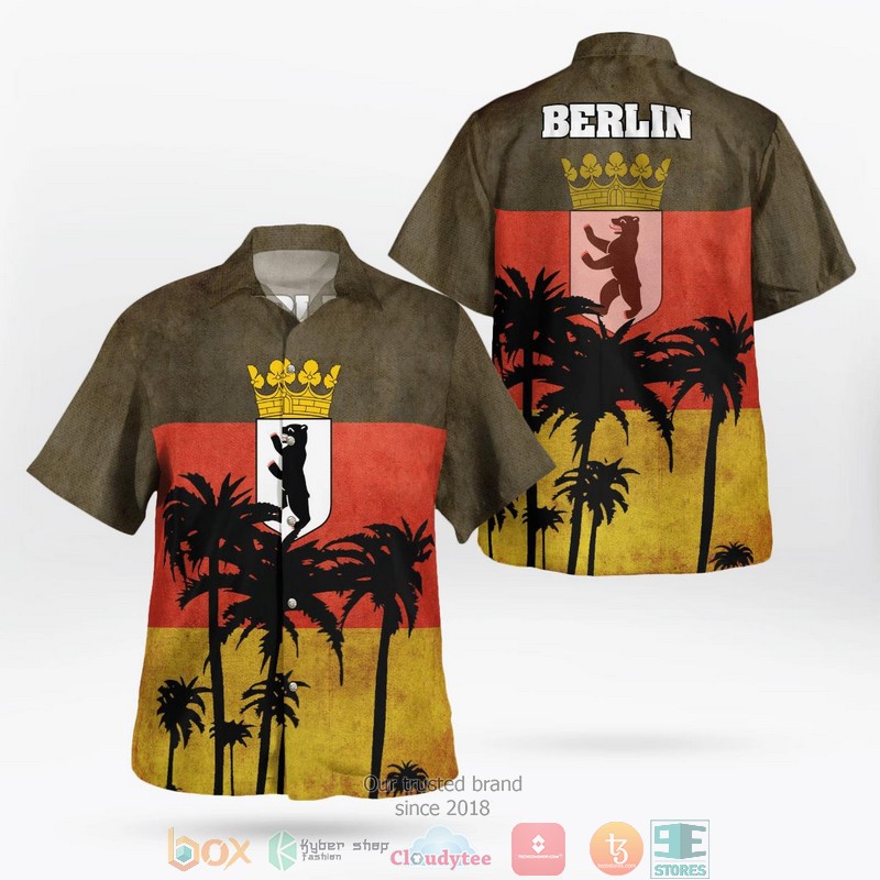 Germany Berlin Fire Brigade Berliner Feuerwehr LHF 16-12 Hawaii 3D shirt