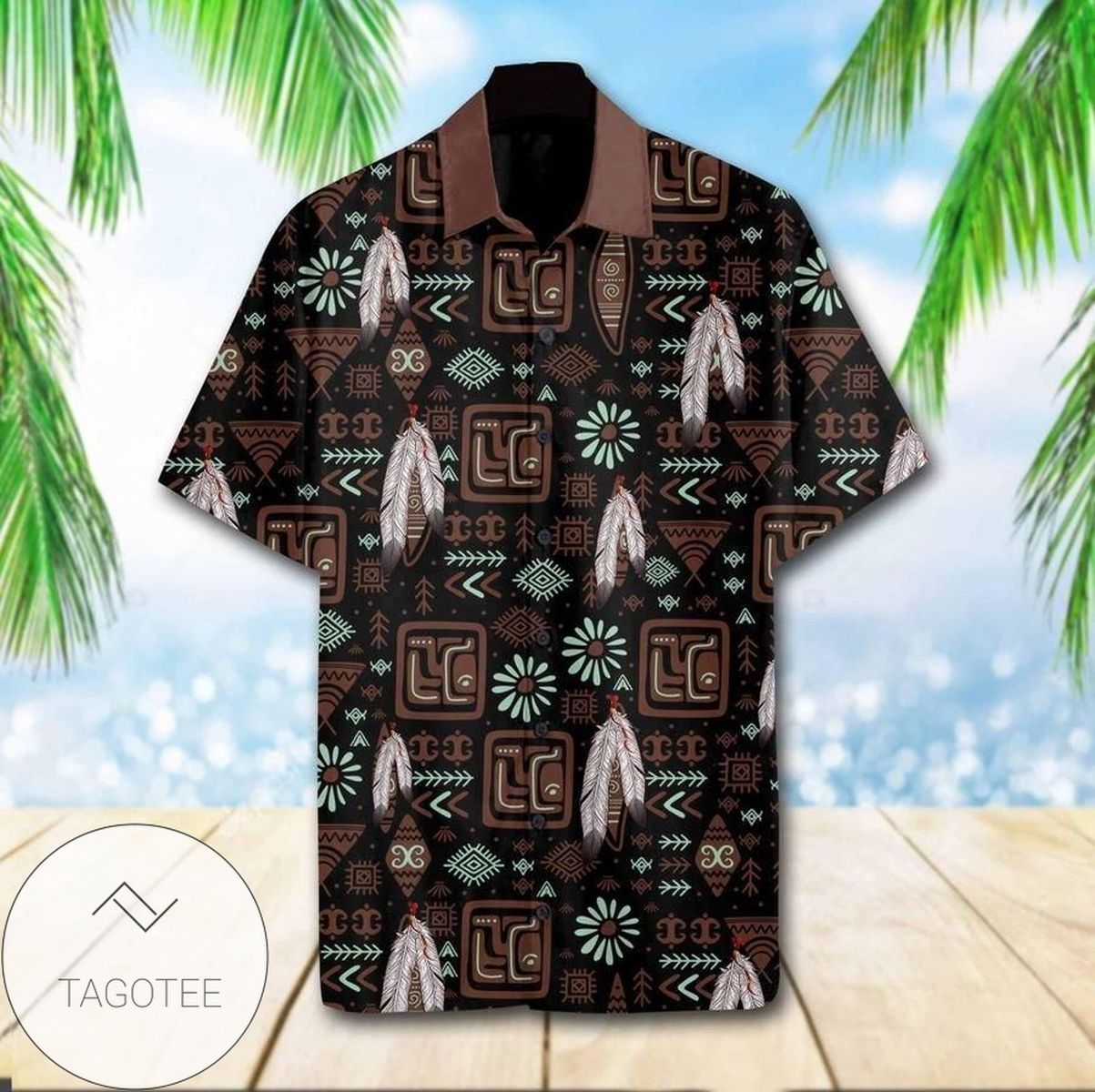 Get Here Native American Pattern 2022 Authentic Hawaiian Shirts 100321h