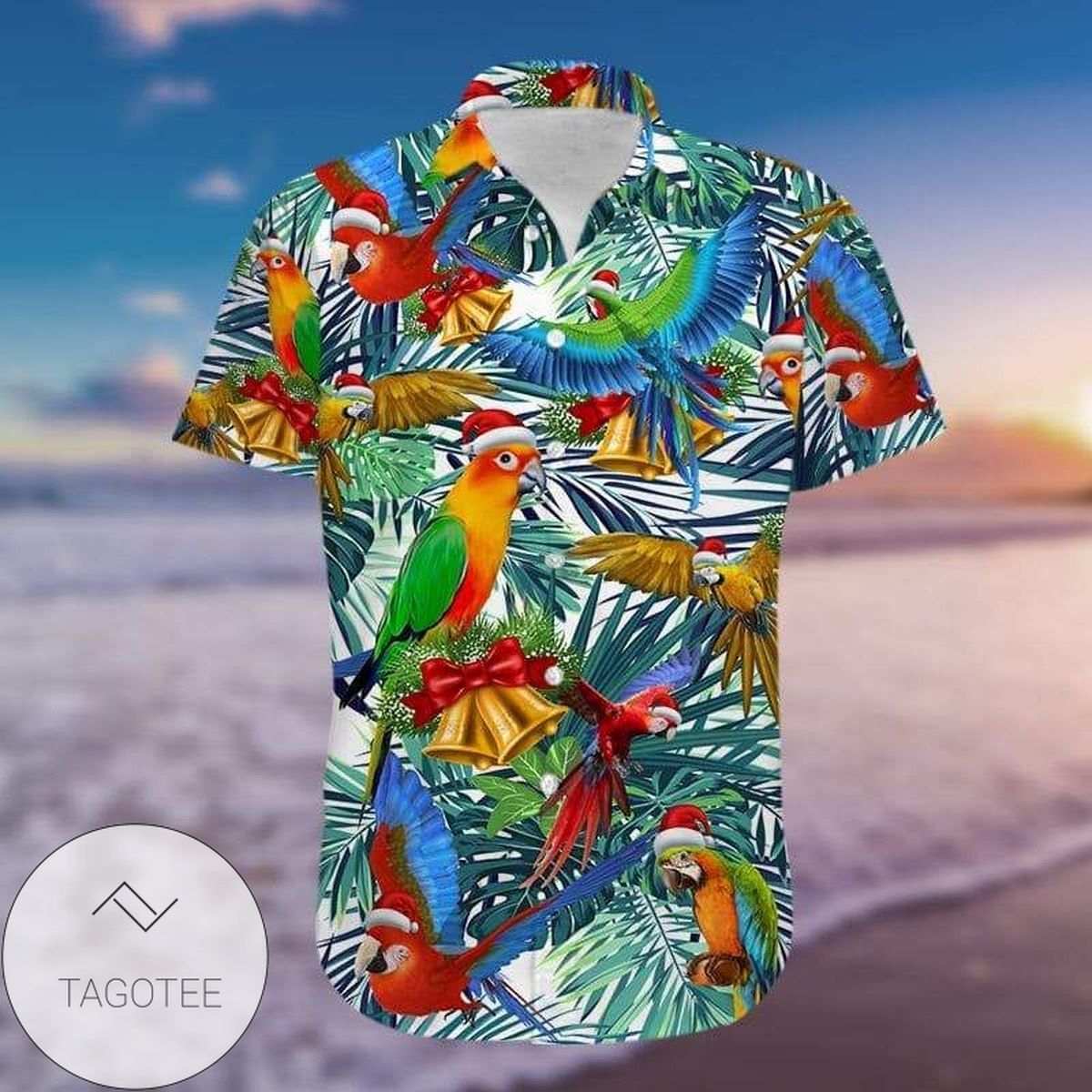 Get Here Parrots Pineapples Hibiscus Tropical 2022 Authentic Hawaiian Shirt