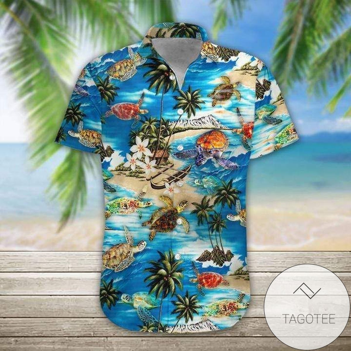 Get Here Sea Turtle Map Hawaiian Aloha Shirts