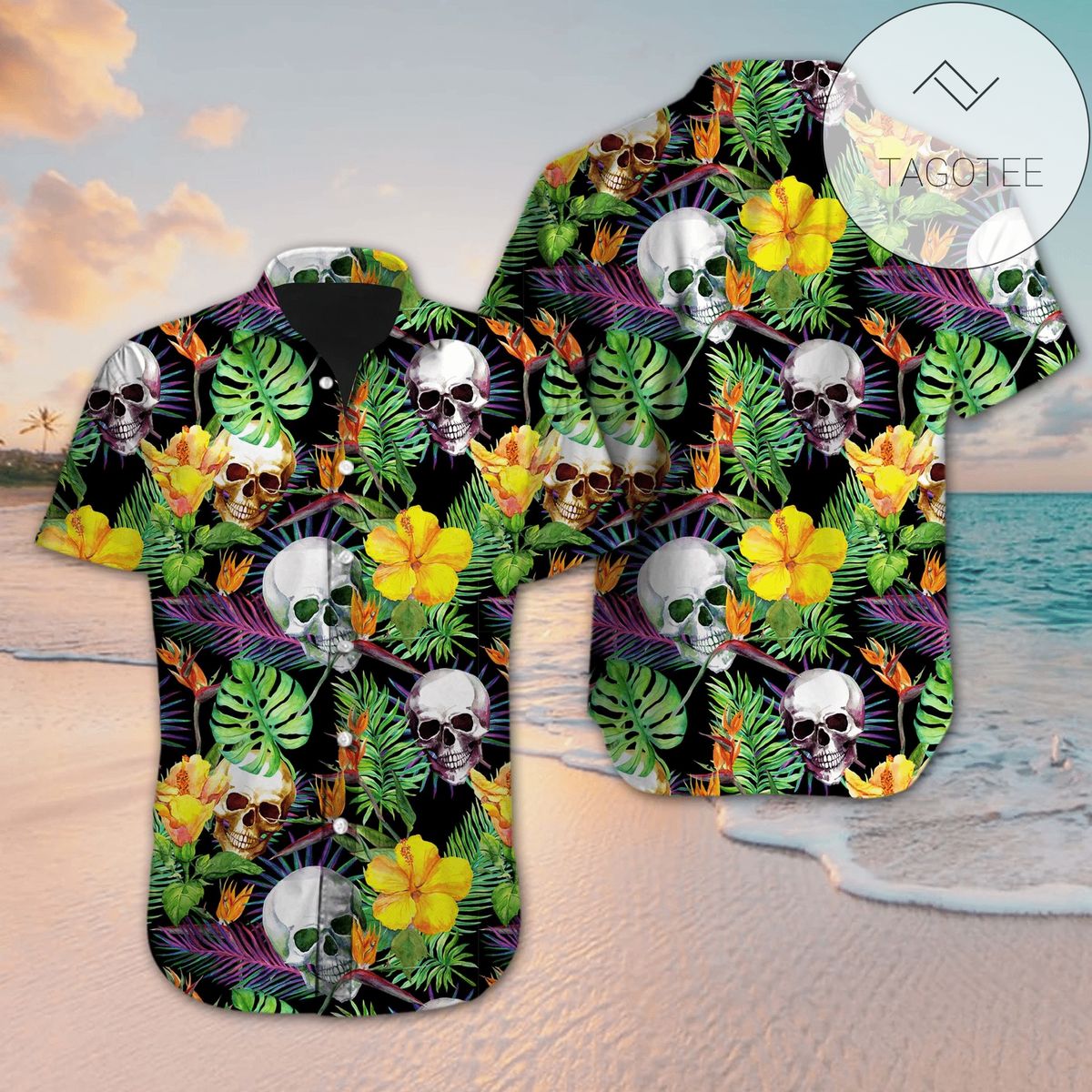 Get Here Skull Halloween 2022 Authentic Hawaiian Shirts