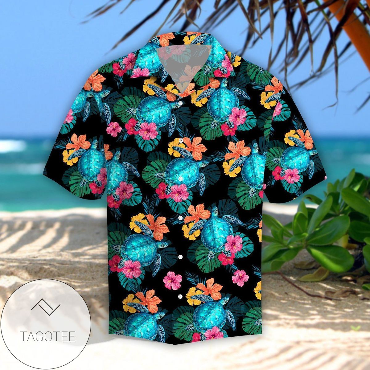 Get Here Turtles Hibiscus Tropical 2022 Authentic Hawaiian Shirts