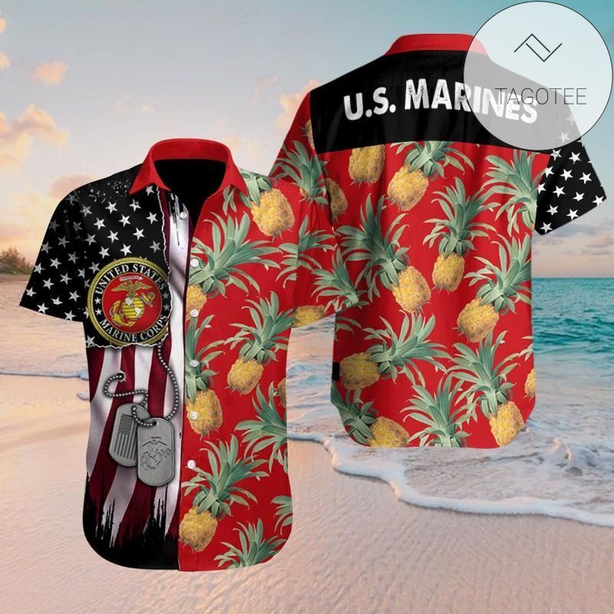 Get Here Us Army Military United States Coast Guard Protect Liberty 2022 Authentic Hawaiian Shirts V