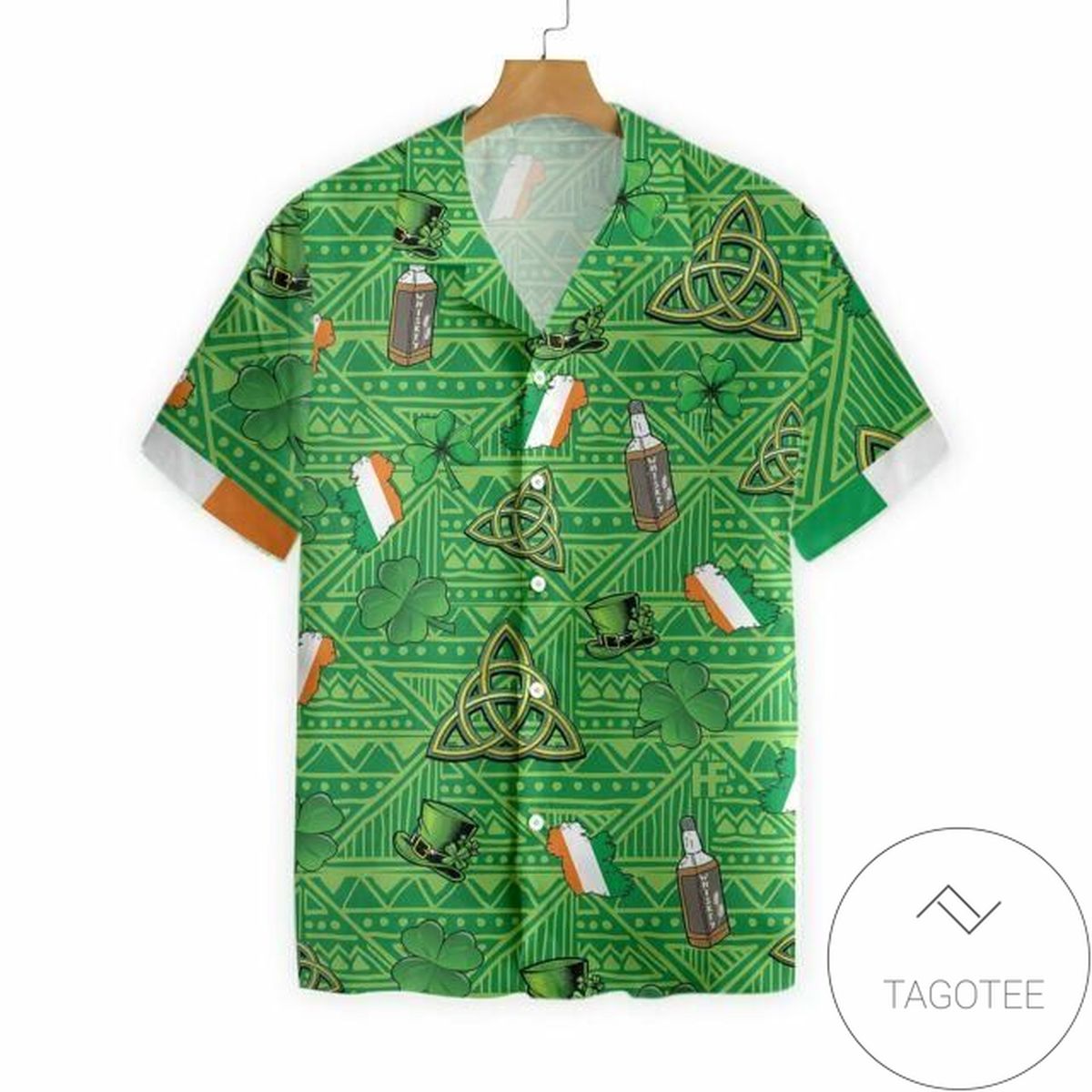 Get Now Irish Black Cat So Cute St Patricks Day Unisex Hawaiian Aloha Shirts