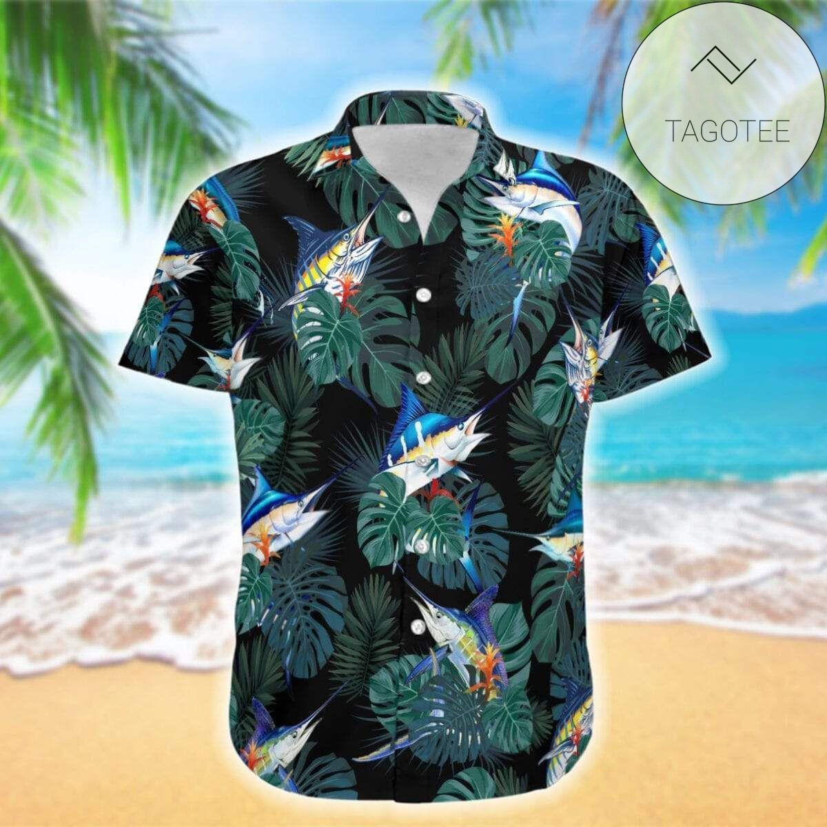 Get Now Mens Hawaiian Black Brown Stripes