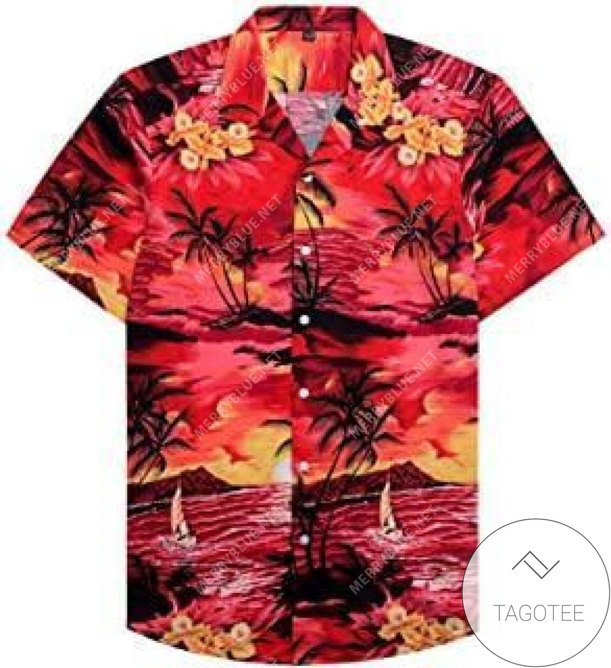 Get Now Red Amazing Grim Reaper Hawaiian Aloha Shirts H