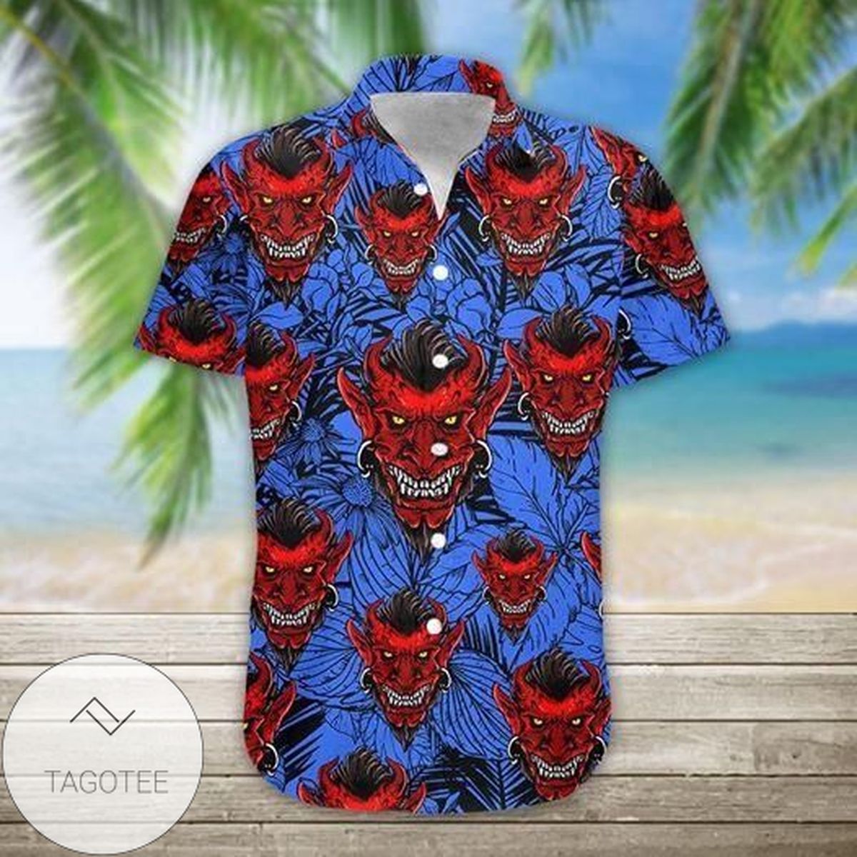 Get Now Red Michigan Pattern Hawaiian Aloha Shirts H