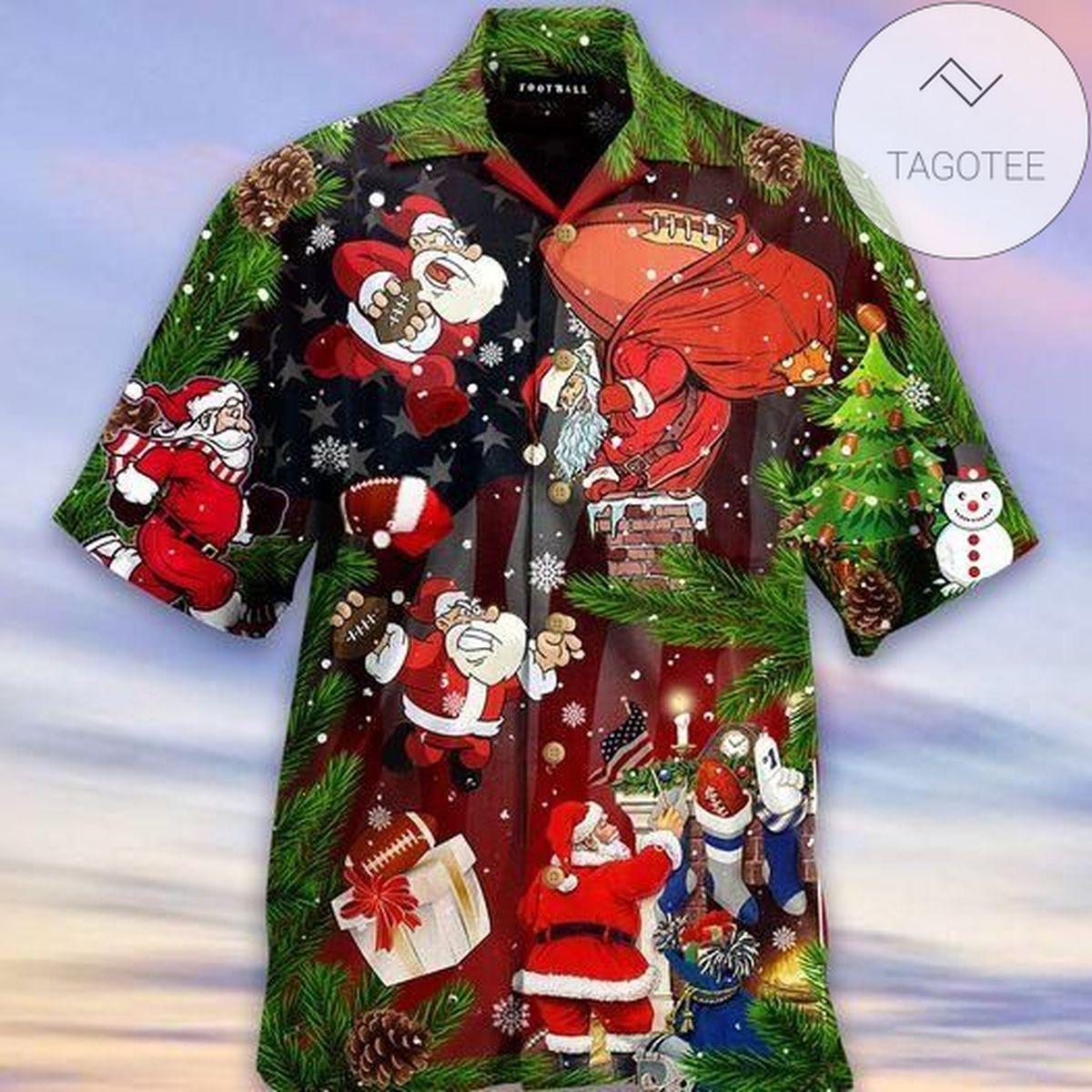 Get Now Santa Claus Playing Guitar Pineapple Red Authentic Hawaiian Shirt 2022s 2111l