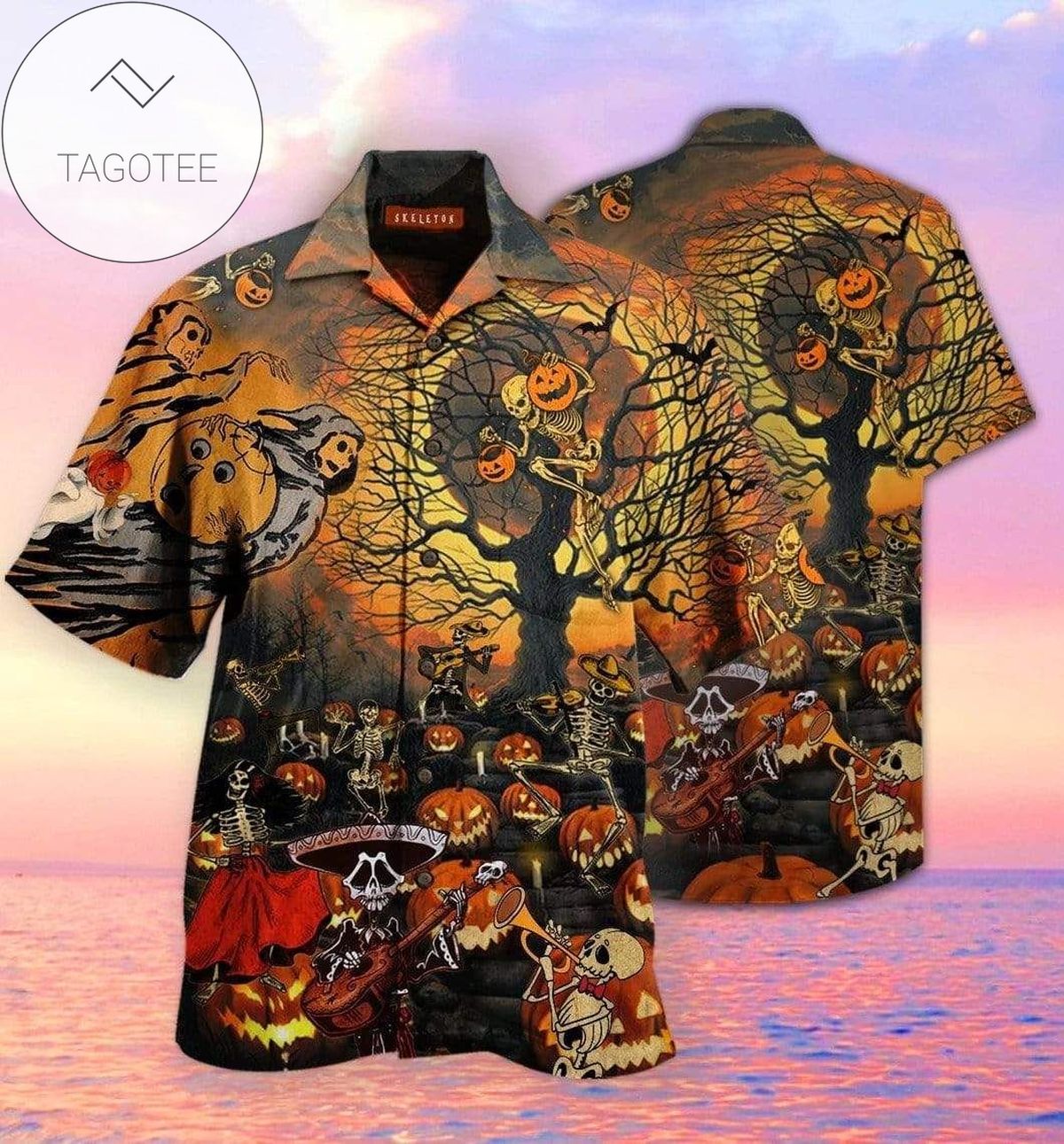 Get Now Skull Magic Butterfly Purple Authentic Hawaiian Shirt 2022 Aloha Beach L