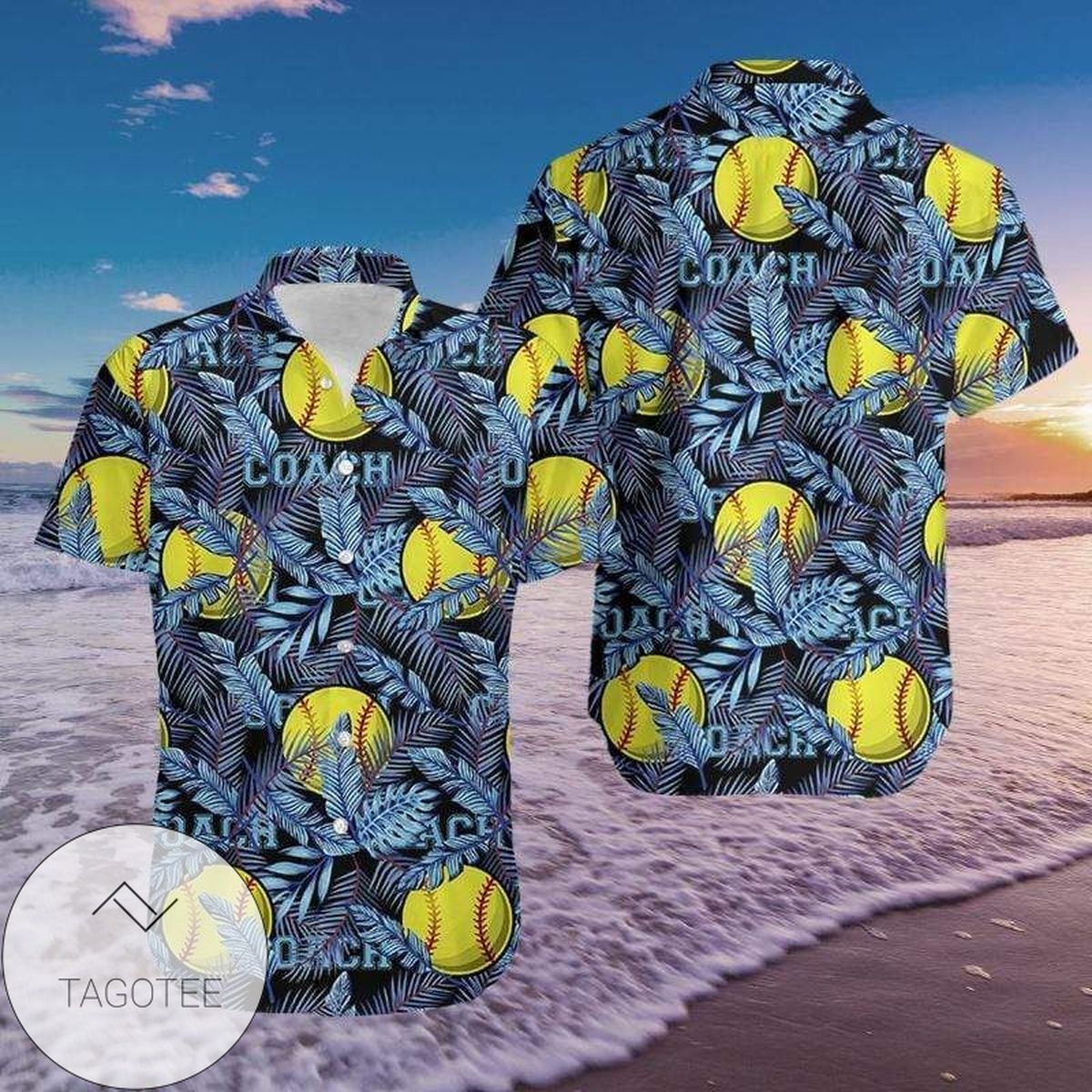 Get Now Softball Black Hawaiian Aloha Shirts 149dh