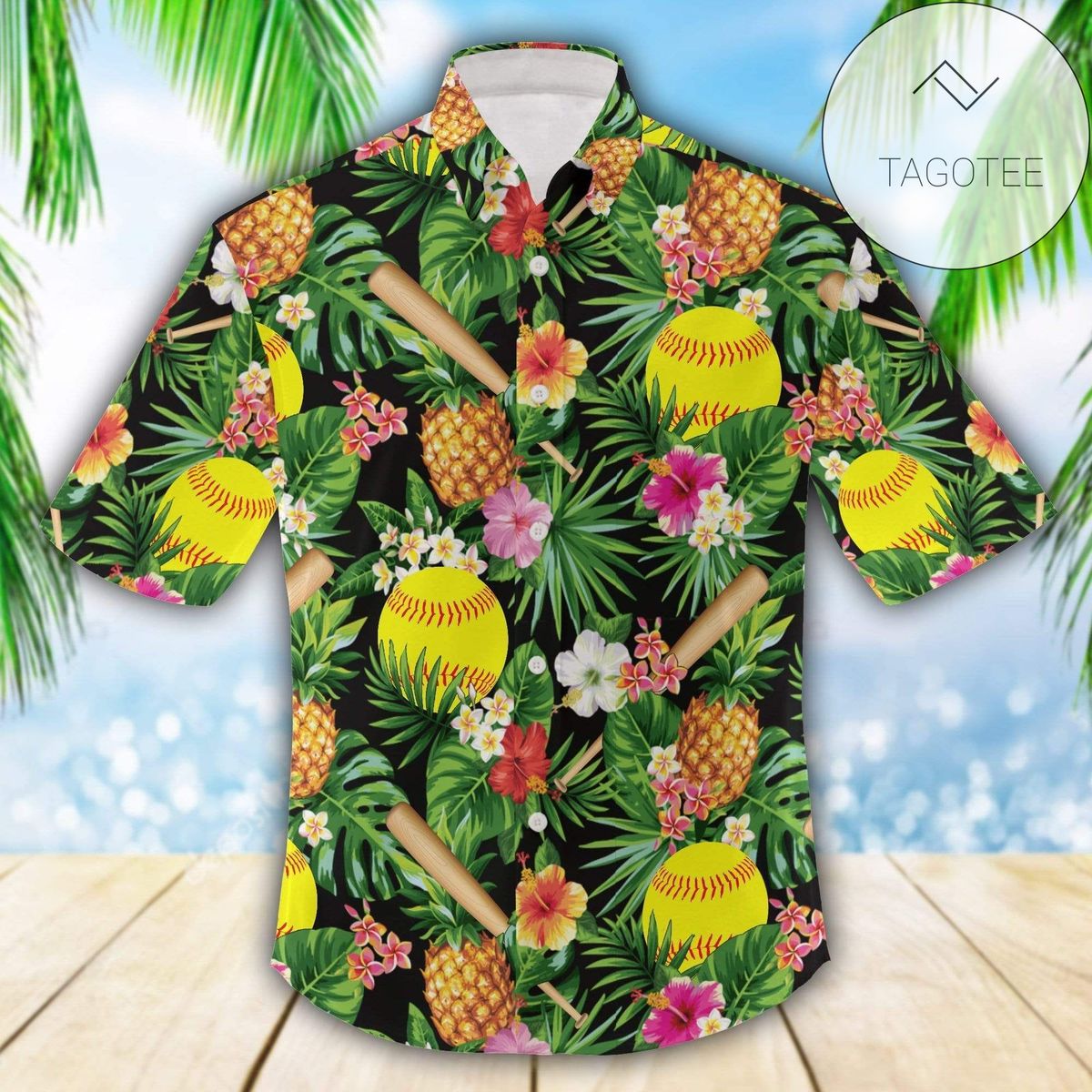 Get Now Softball Coach Blue Hawaiian Aloha Shirts