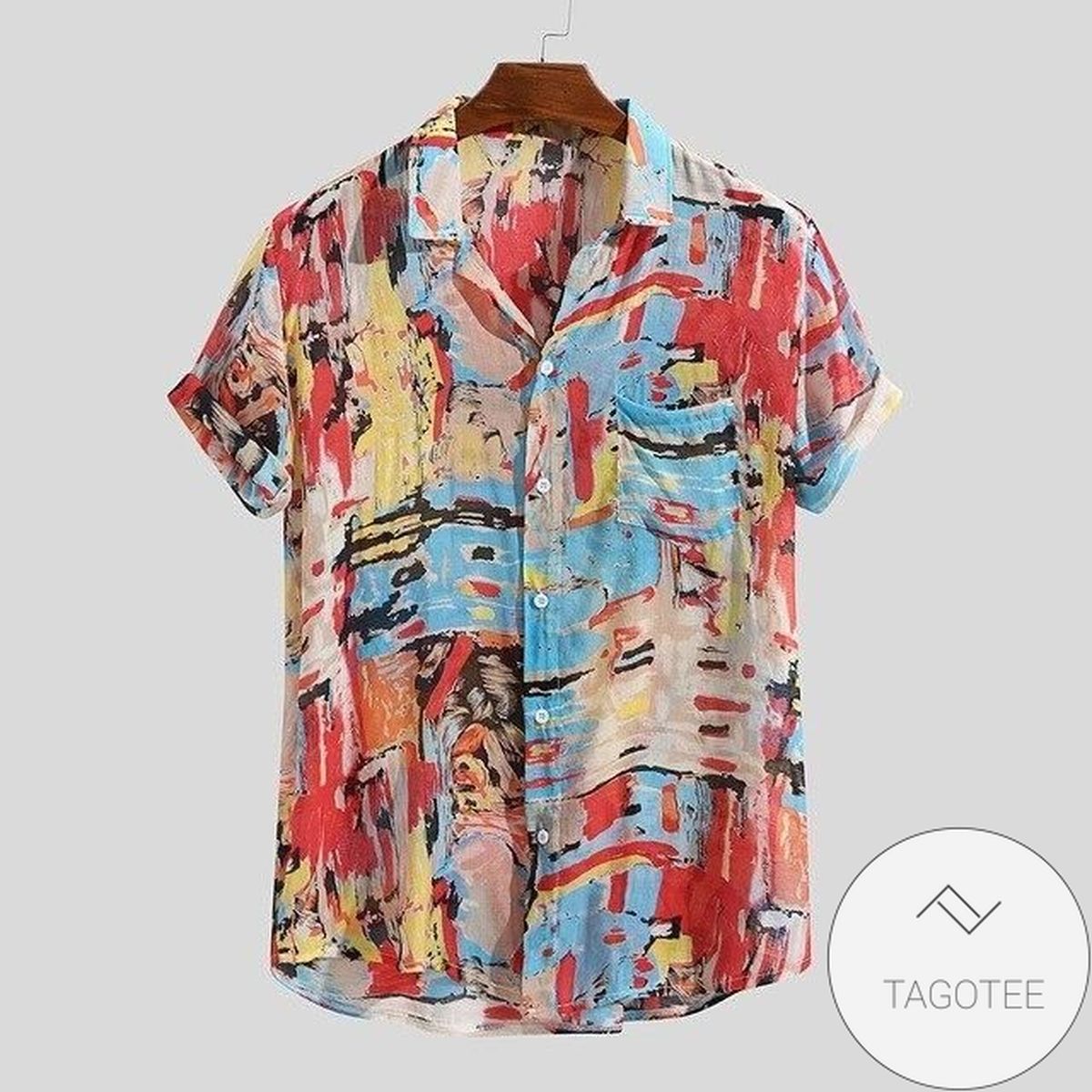 Get Now Summer Men Hawaiian Shirt Tie Dye Apparel Hippie Soul T Shirt