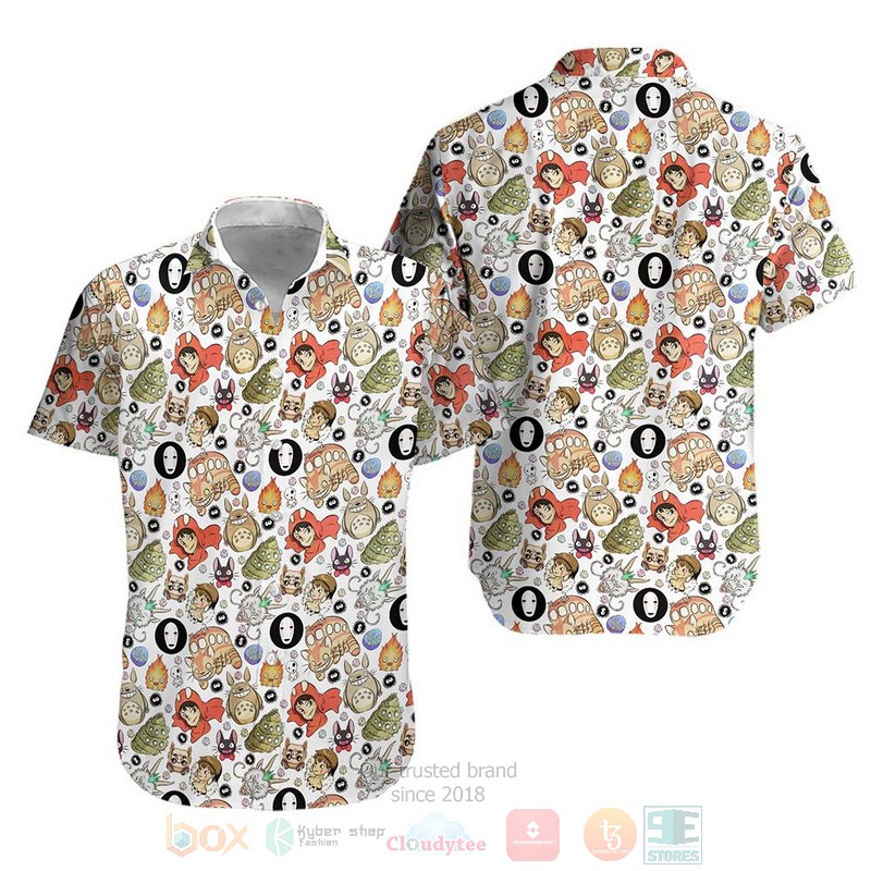 Ghibli Totoro Spirited Away Characters Chibi Hawaiian Shirt