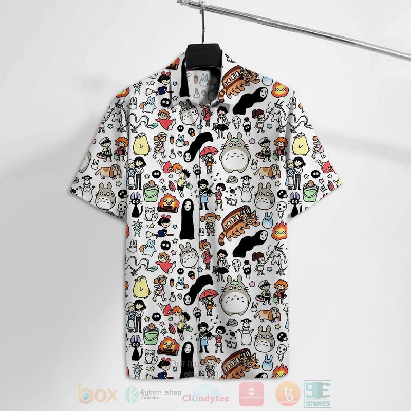 Ghibli pattern Hawaiian Shirt