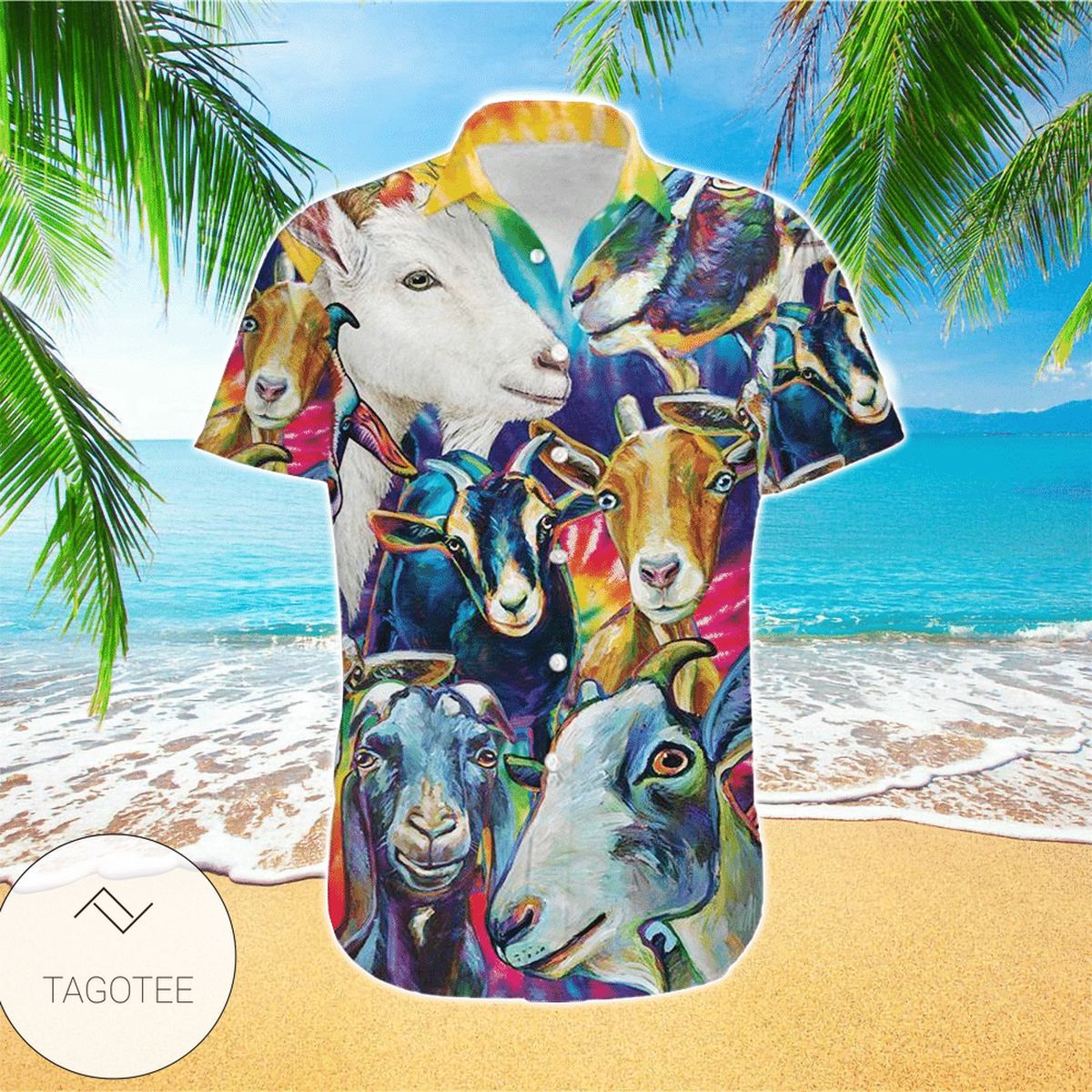 Goat And Ram Seamless Pattern Hawaiian Shirt