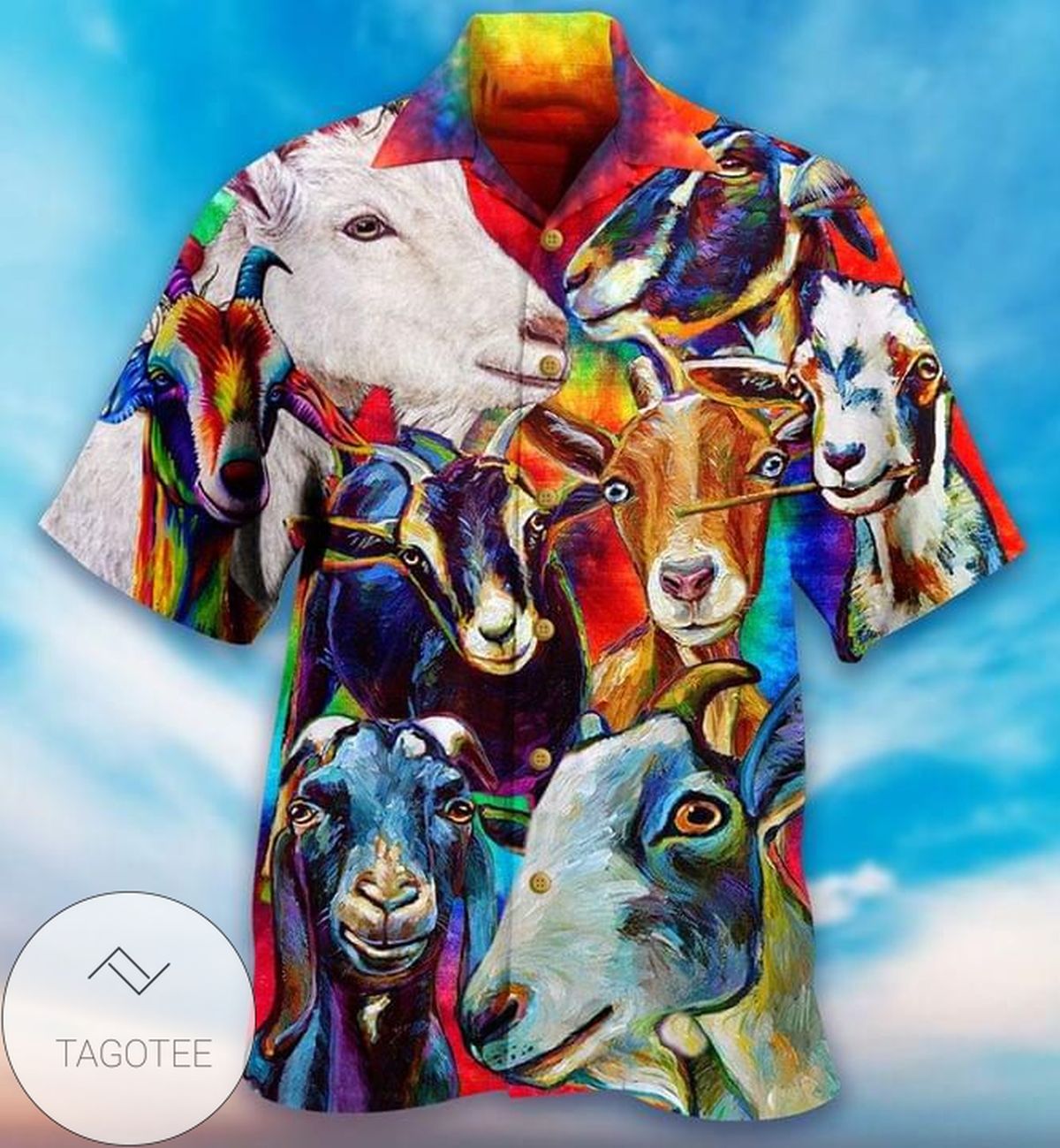 Goat Pattern Print Design Hawaiian Shirt