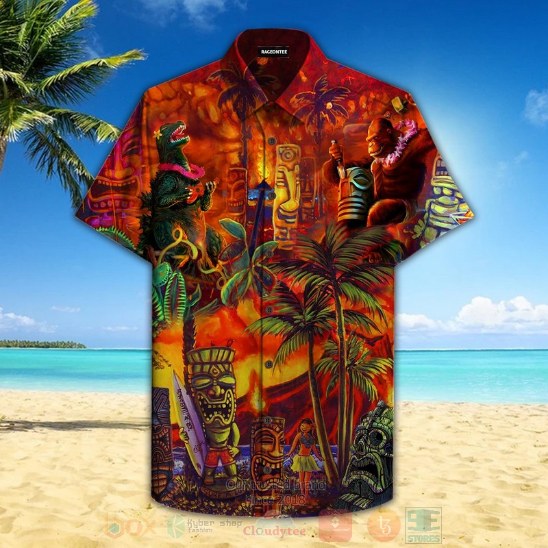 God Jesus And Lion Short Sleeve Hawaiian Shirt