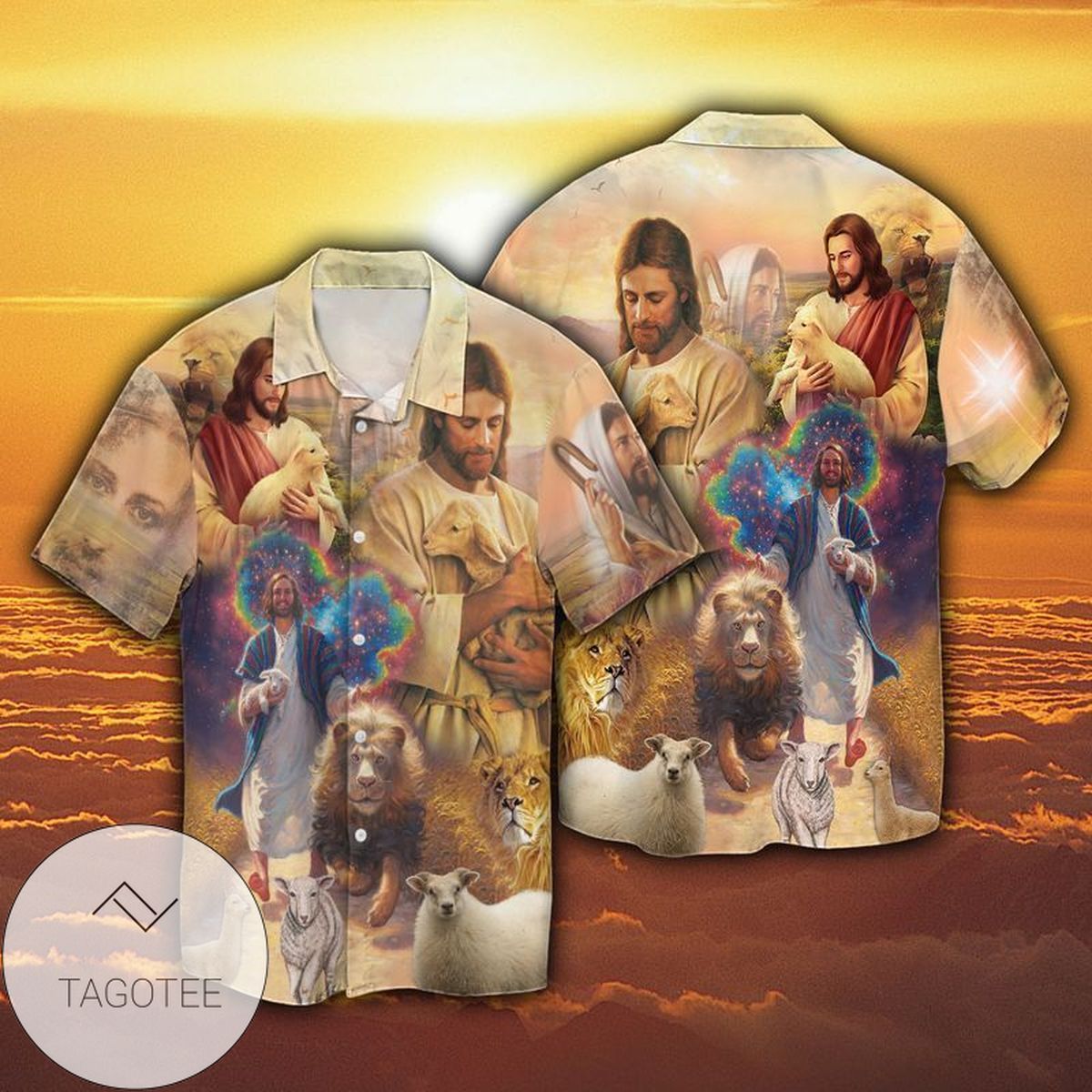 God Jesus For men And Women Graphic Print Short Sleeve Hawaiian Casual Shirt