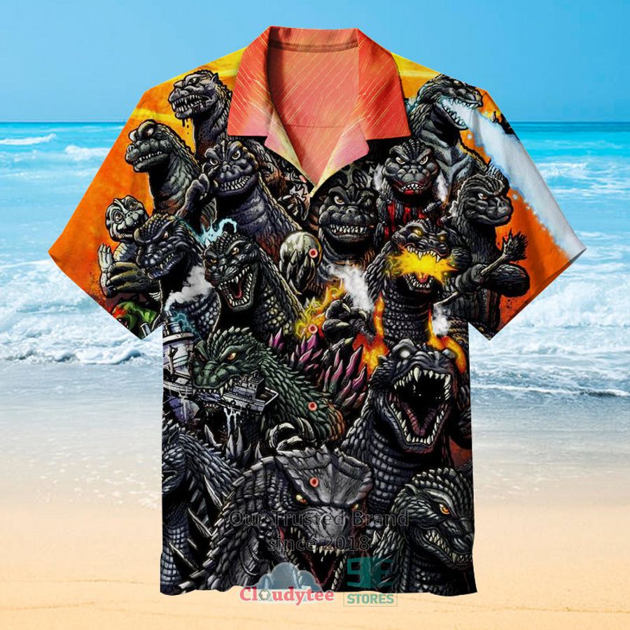 Godzilla Vs King Ghidorah Casual Hawaiian Shirt