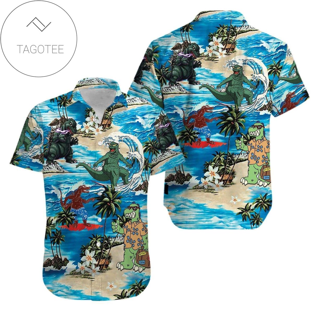 God Save Our Life Hawaiian Graphic Print Short Sleeve Hawaiian Shirt