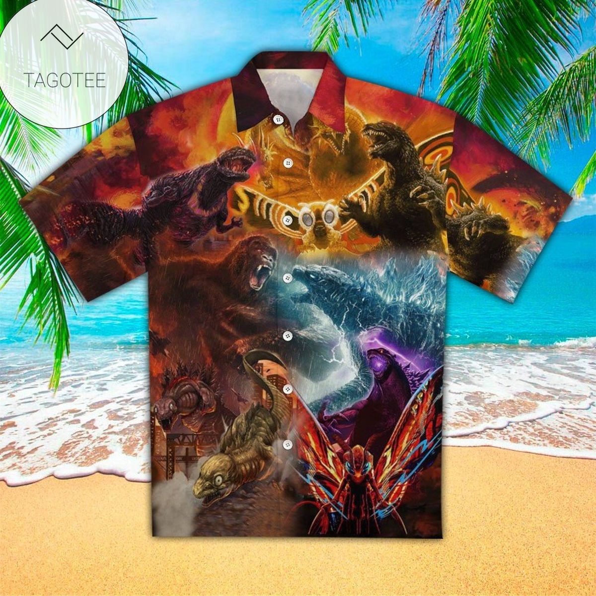 Godzilla Aloha Shirt Perfect Hawaiian Shirt For Godzilla Lover