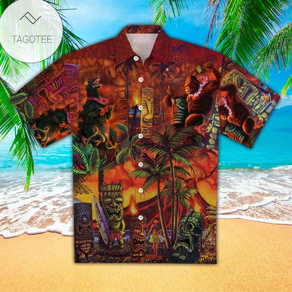 Godzilla Shirt Godzilla Hawaiian Shirt For Godzilla Lovers