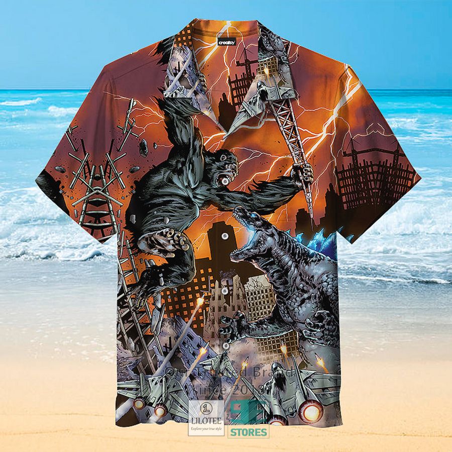 Godzilla vs King Kong Casual Hawaiian Shirt