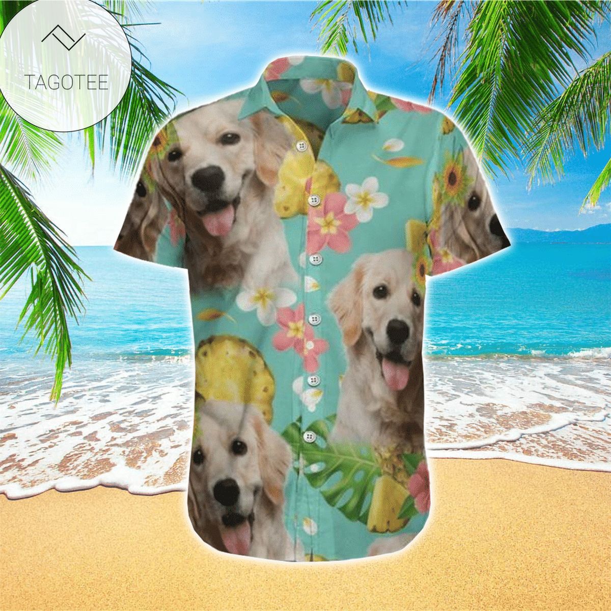 Golden Retriever Lovers Authentic Hawaiian Shirt 2022 3d