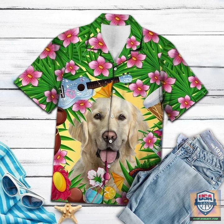 Goldendoodle Banana Tropical Hawaiian Shirt