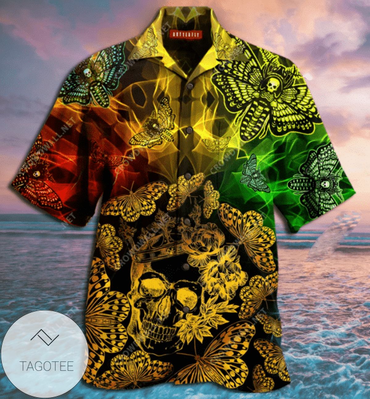 Golden Retriever Tropical Plants 3d Hawaiian Shirt For Men With Vibrant Colors And Textures