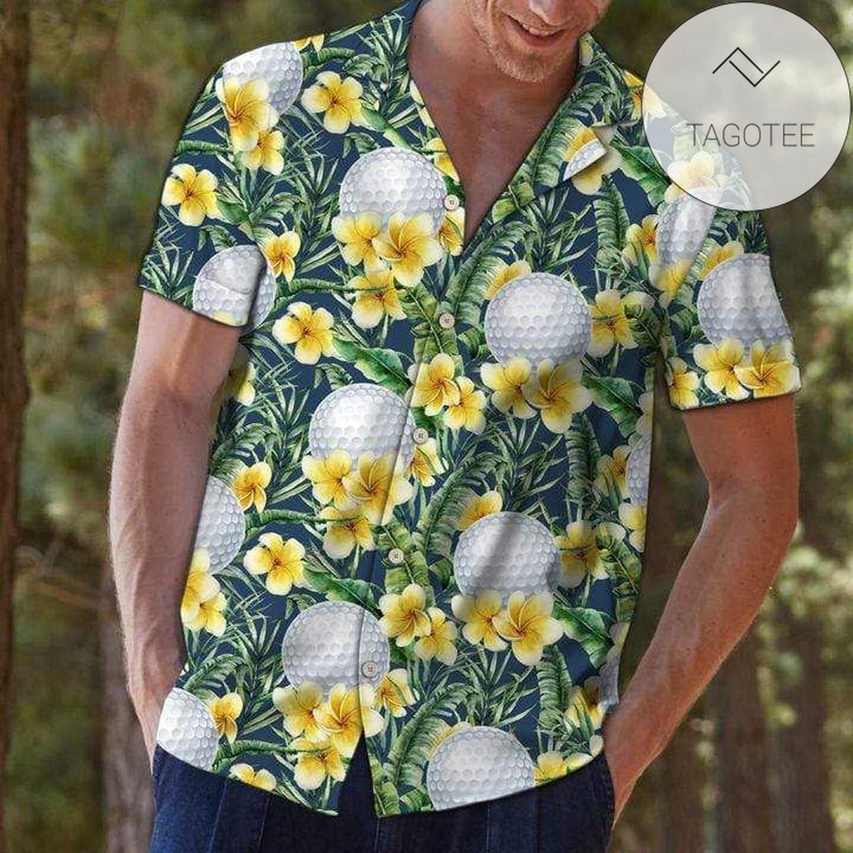 Golf Grunge Graphic Hawaiian Shirt