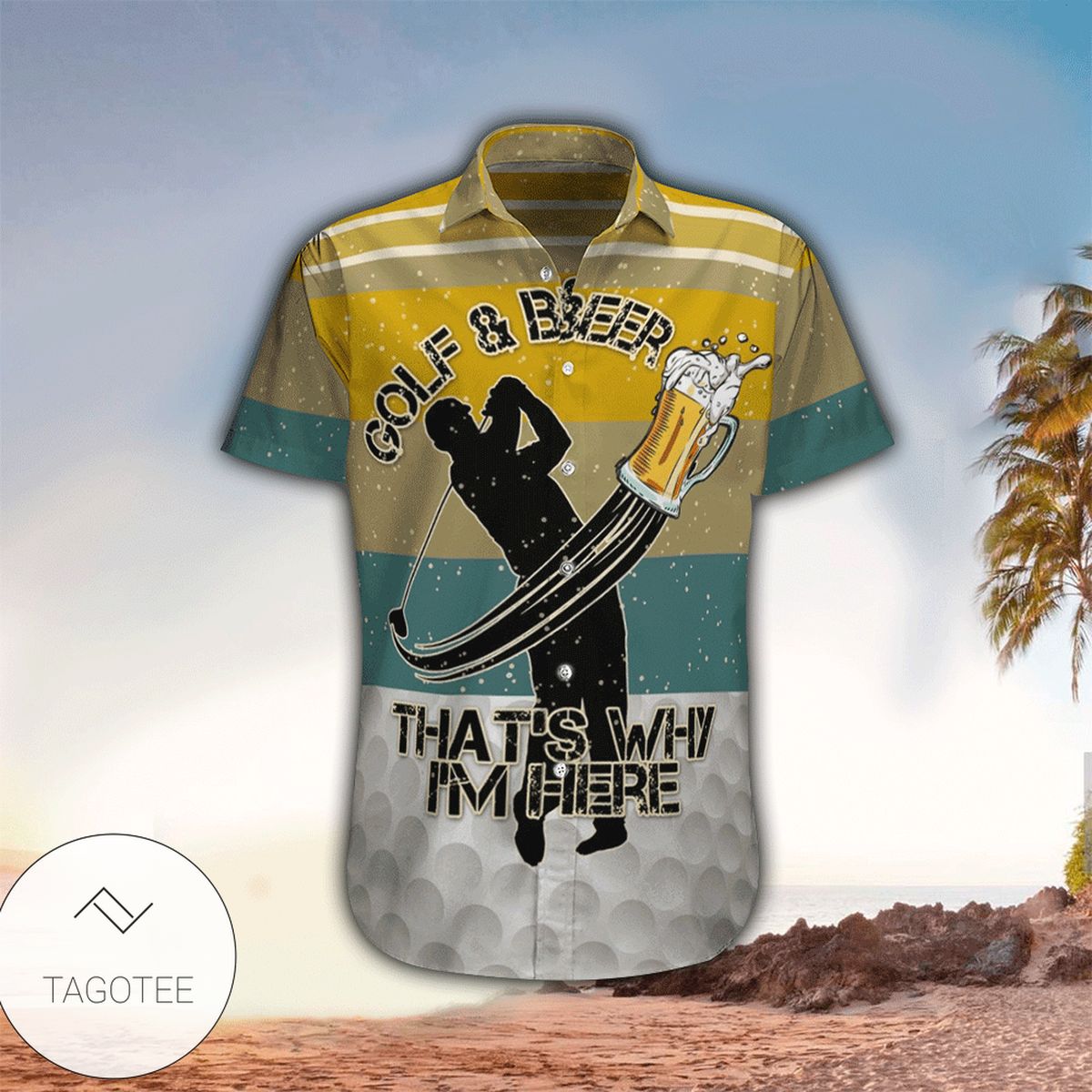 Golf Grunge Graphic Hawaiian Shirt