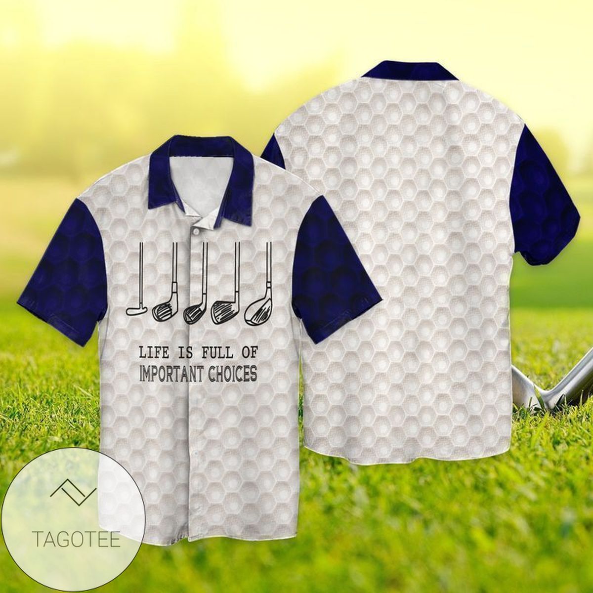 Golf Icon Seamless Pattern Hawaiian Shirt