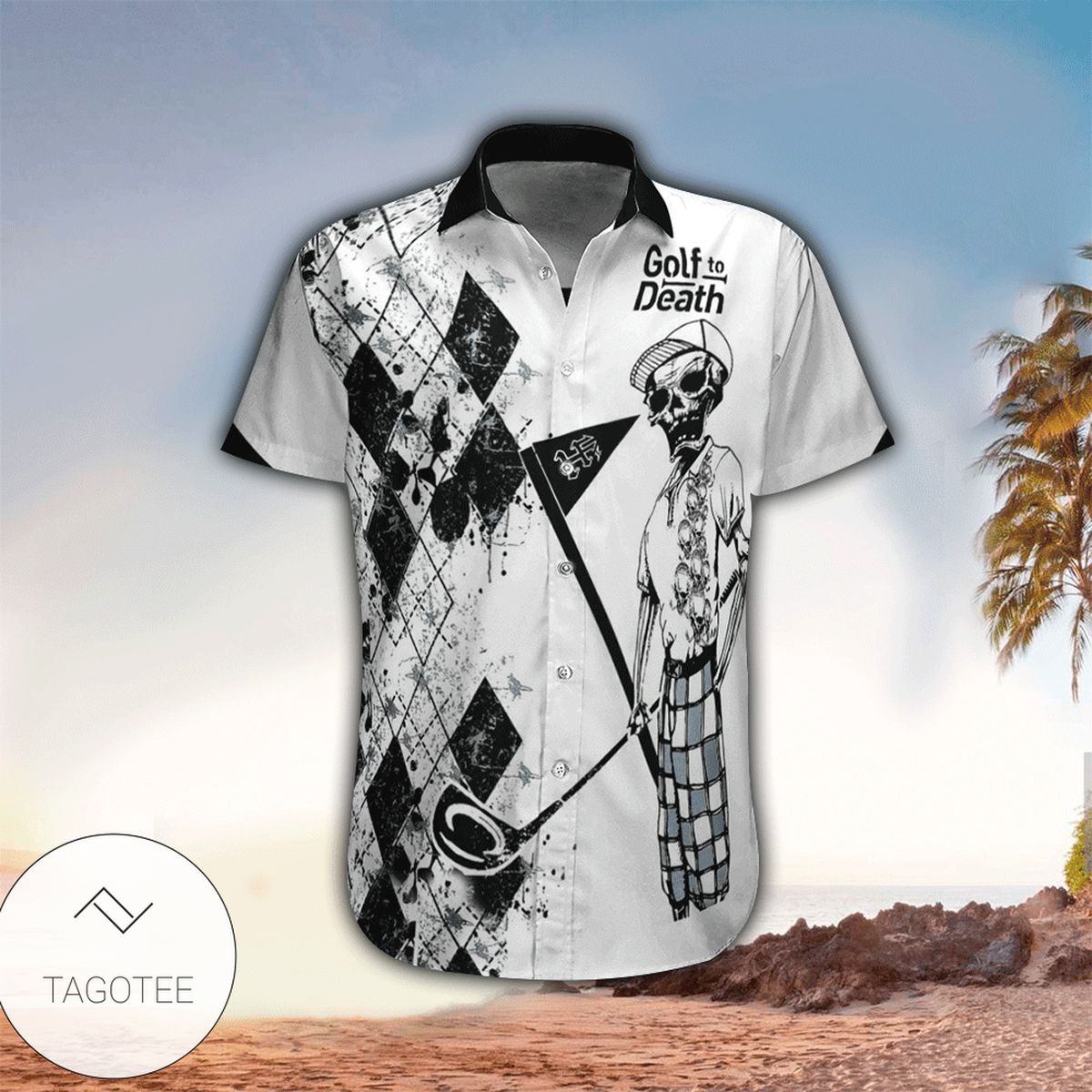 Golf Stock Illustration Hawaiian Shirt