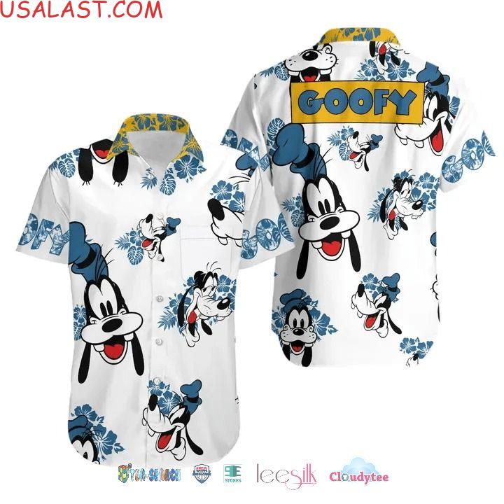 Goofy Blue Pattern Hawaiian Aloha Shirts