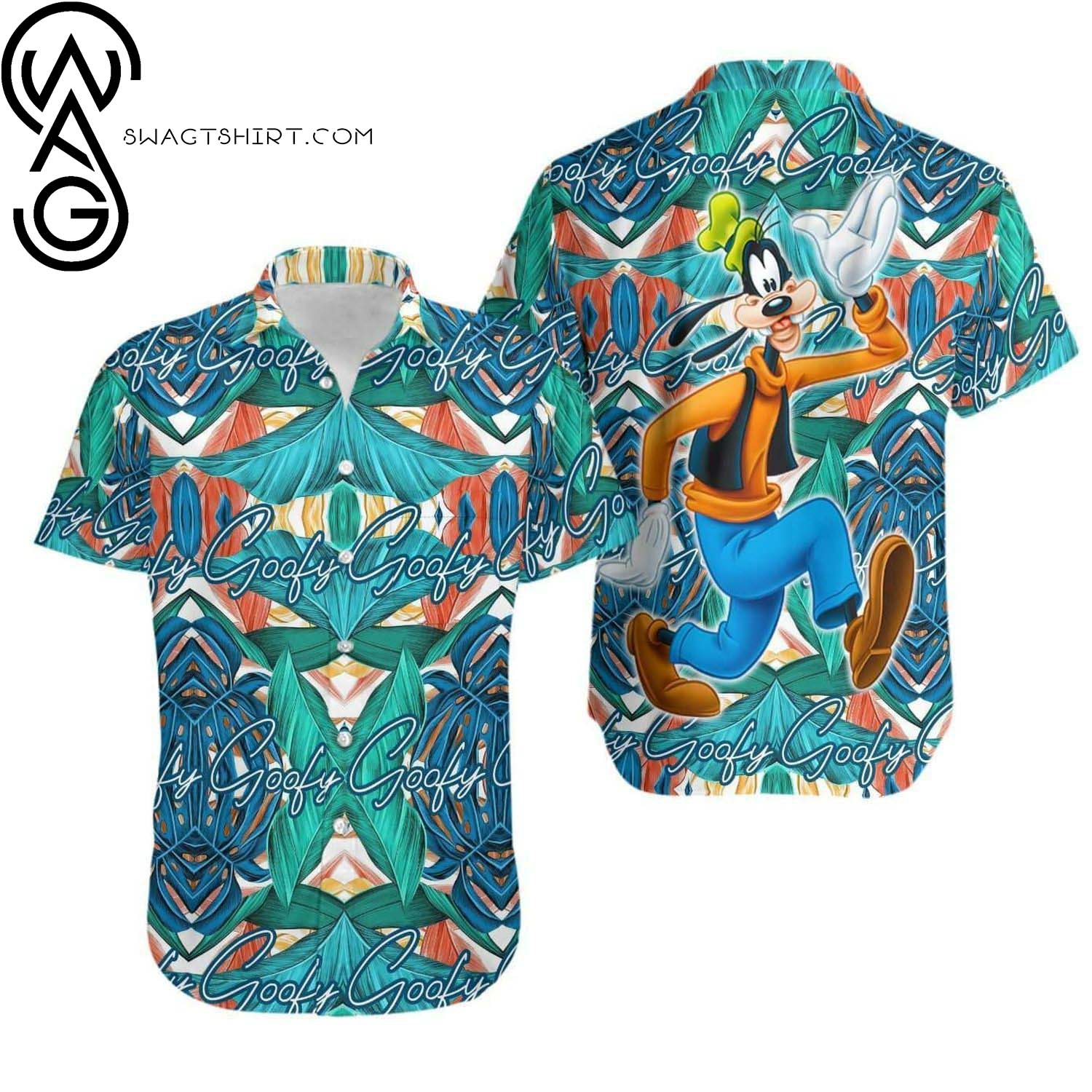 Goofy Floral Tropical Full Printing Summer Hawaiian Shirt