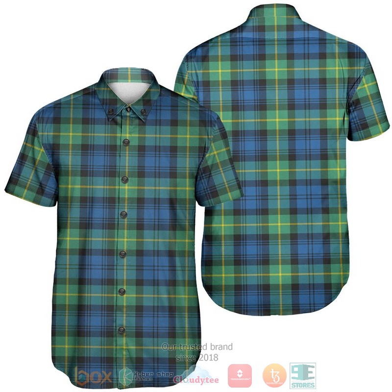 Gordon Ancient Tartan Crest Hawaiian Shirt