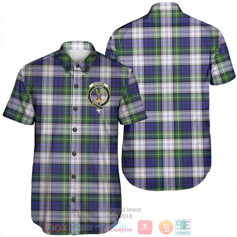 Gordon Dress Ancient Tartan Crest Hawaiian Shirt