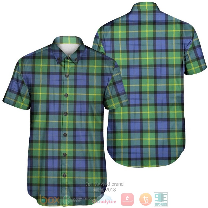 Gow Modern Tartan Crest Hawaiian Shirt