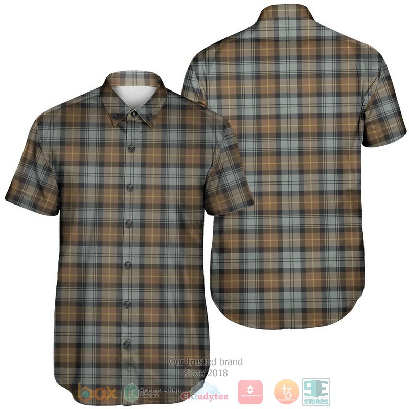 Gordon Weathered Tartan Crest Hawaiian Shirt