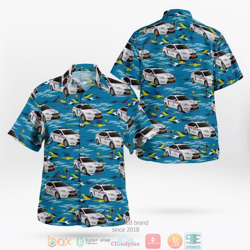 Grand Ducal Police Coban blue Hawaii 3D shirt