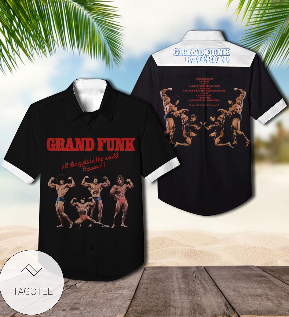 Grand Funk Railroad Bosnia Album Cover Hawaiian Shirt