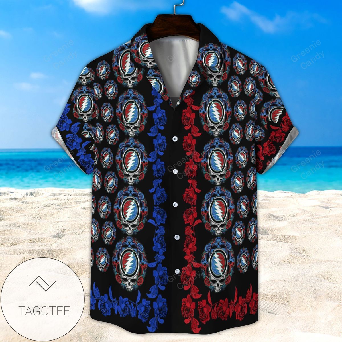 Grateful Dead American Beauty Album Cover Hawaiian Shirt