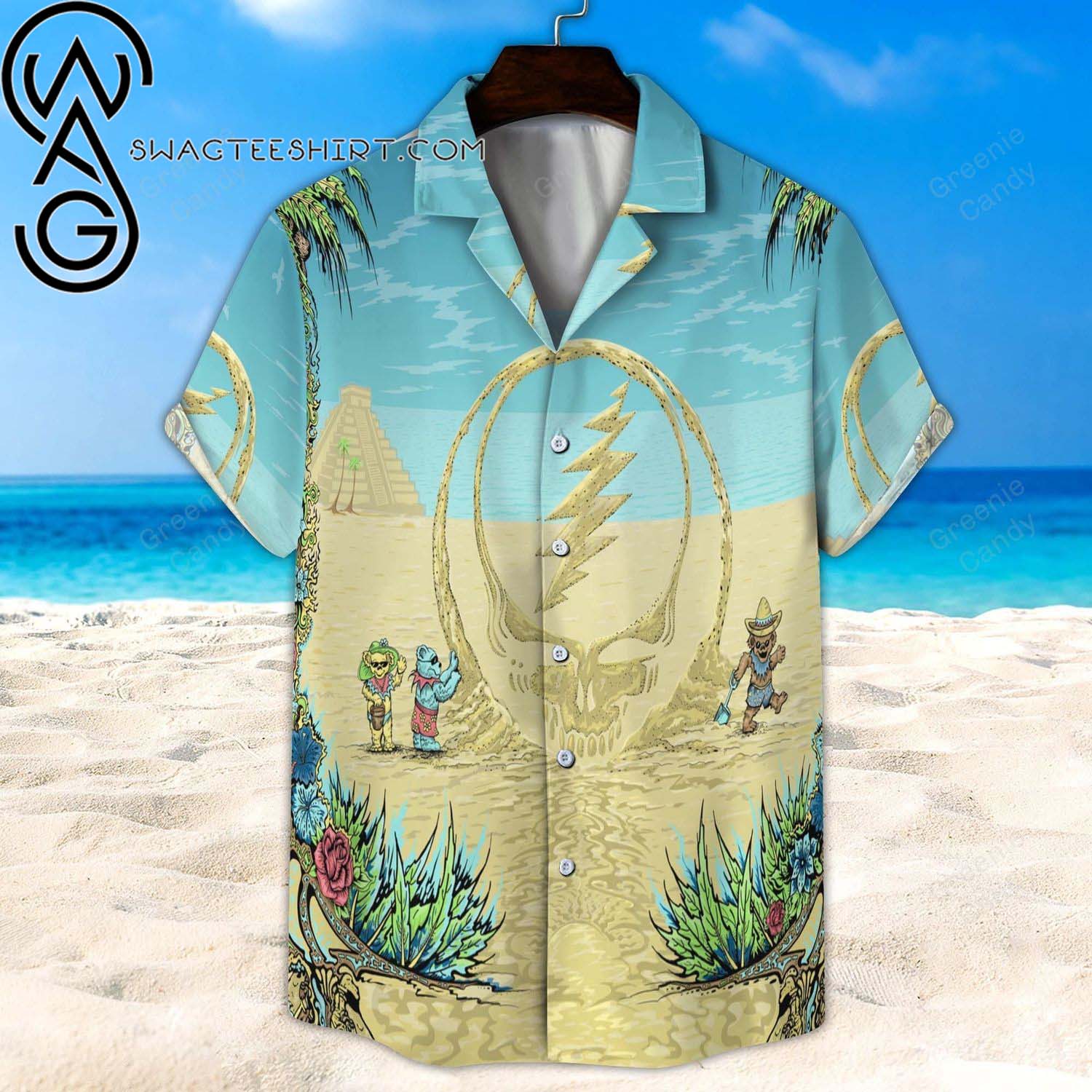 Grateful Dead Bear All Over Print Aloha Hawaiian Shirt And Beach Short