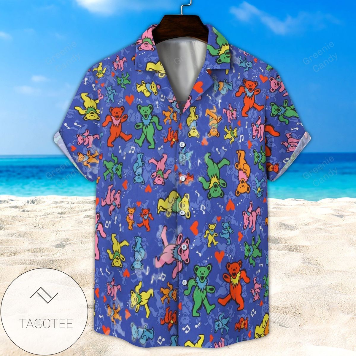 Grateful Dead Bears Colorful All Over Print 3D Unisex Hawaiian Shirt And Beach Short