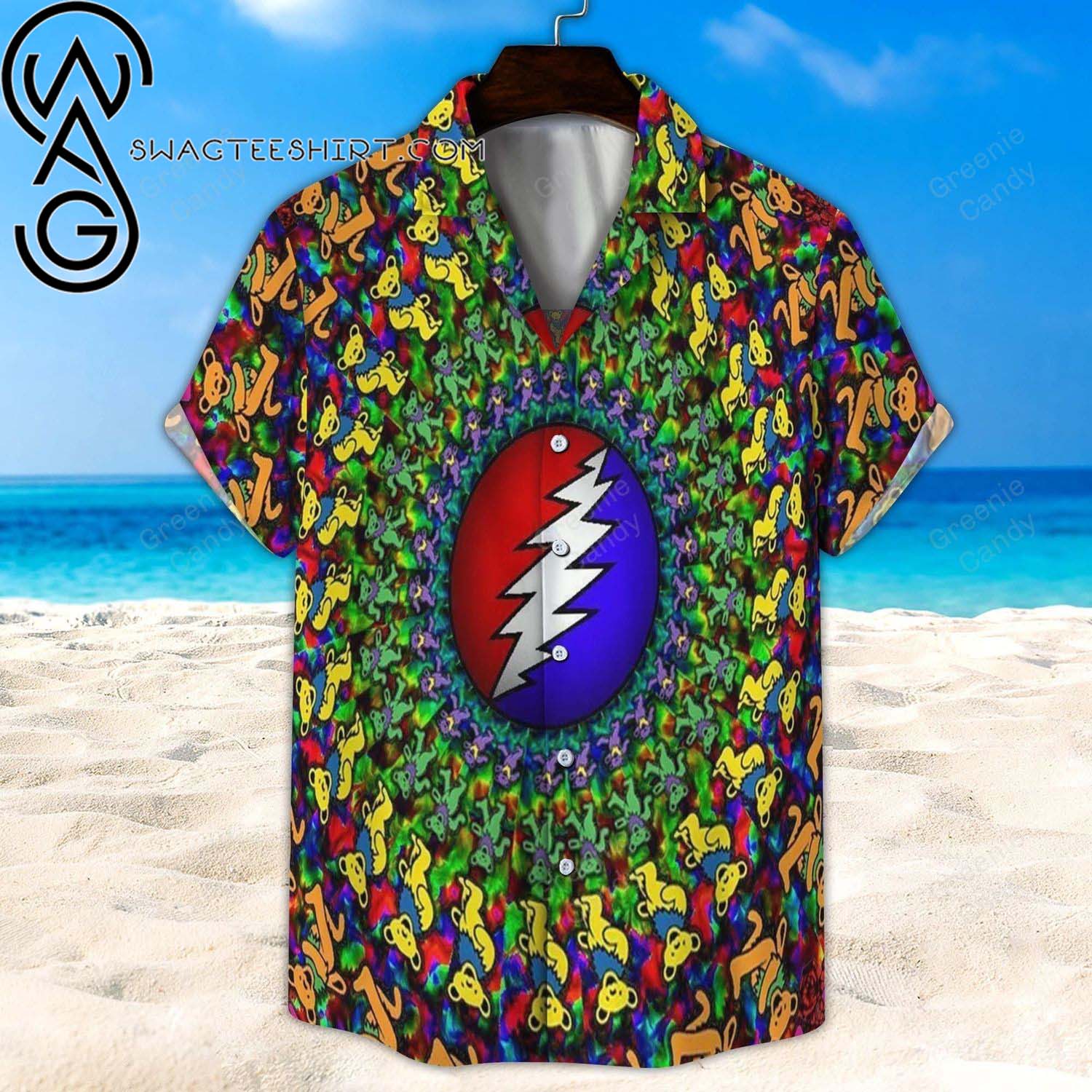 Grateful Dead Bear All Over Print Aloha Hawaiian Shirt And Beach Short