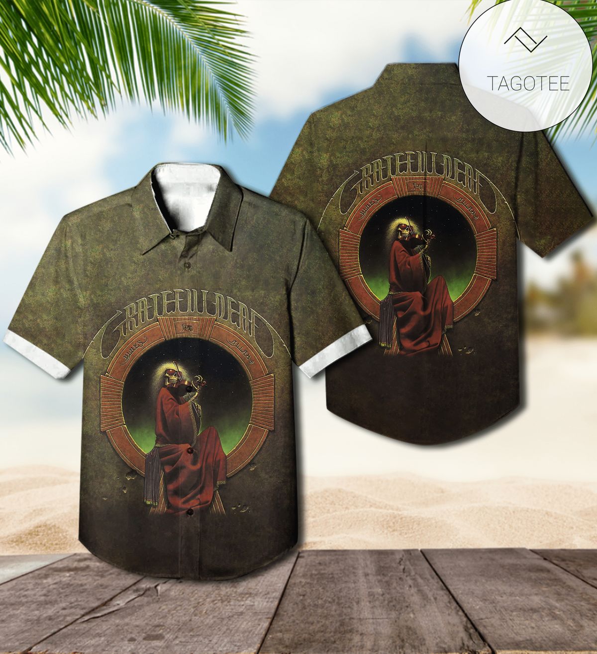 Grateful Dead Bears Seamless Pattern All Over Print 3D Hawaiian Shirt And Beach Short