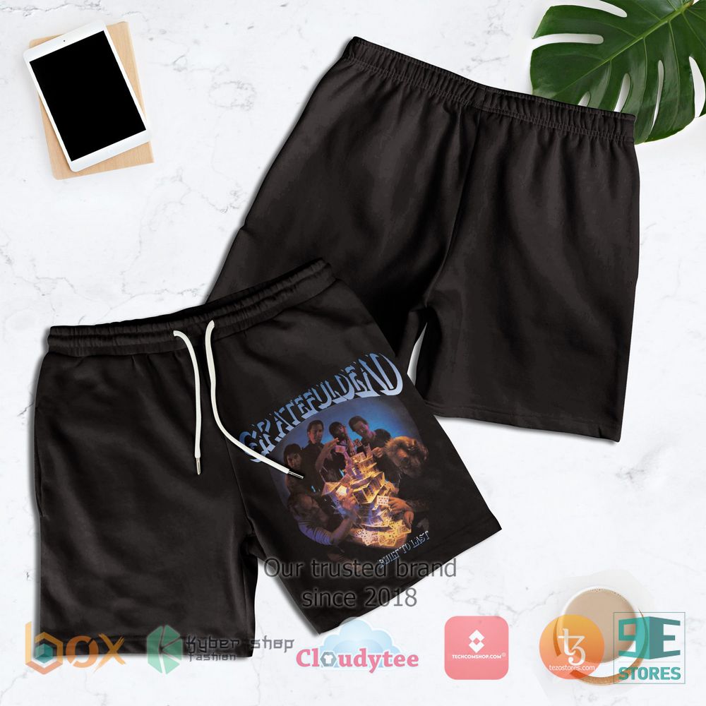 Grateful Dead Bear Pineapple Black Hawaian Summer Outfit