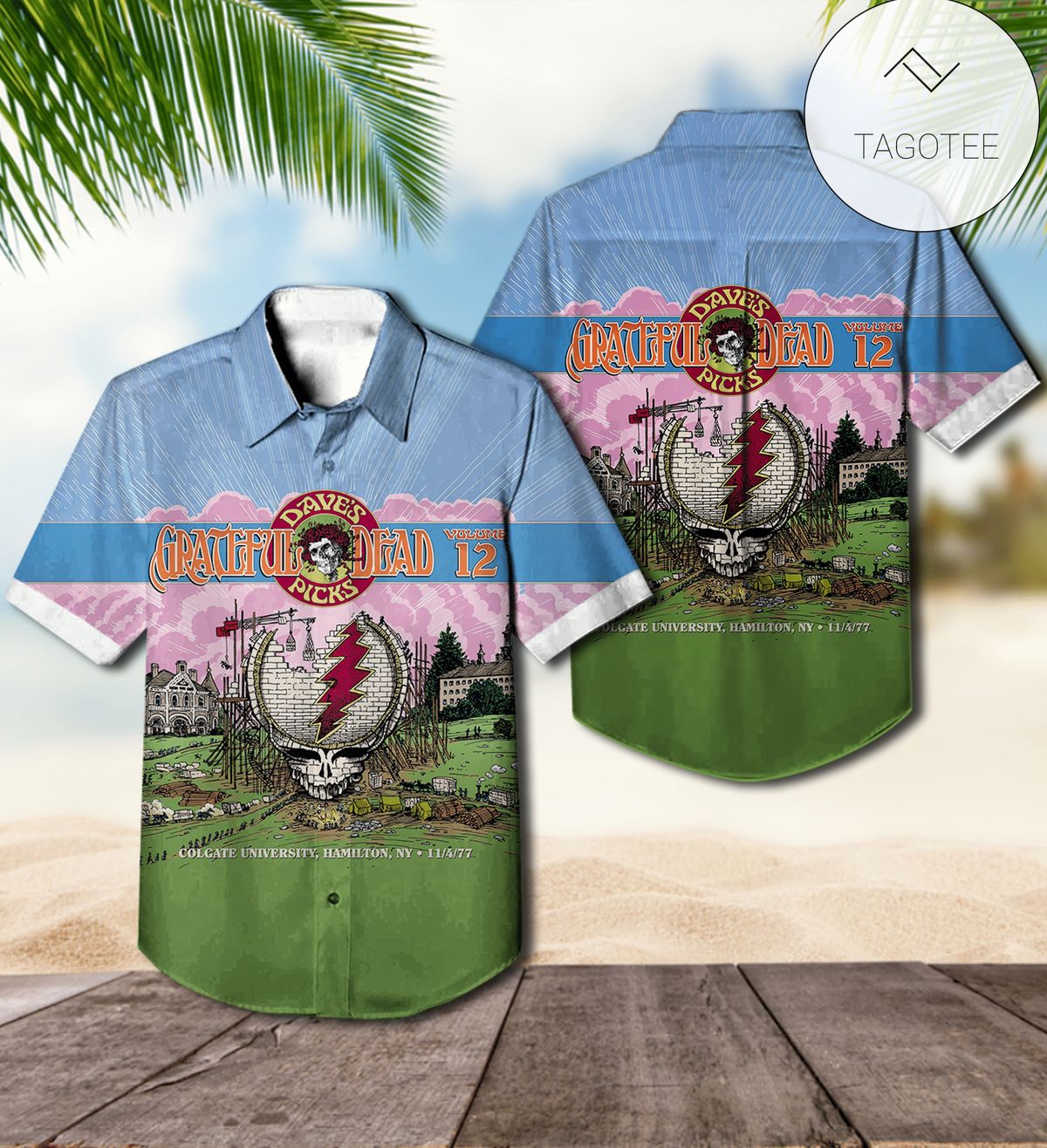 Grateful Dead Floral All Over Print 3D Hawaiian Shirt And Beach Short